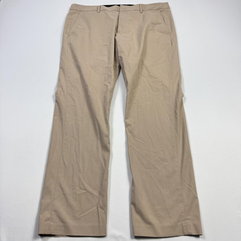 Bonobos Pants Mens 36x30 Tan Friday Slim Chino Flat Front Khaki Casual